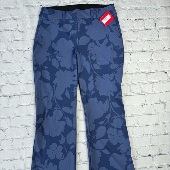 NWT Spanx Sunshine Kick Flare pants size L color floret navy blue - Picture 8 of 14